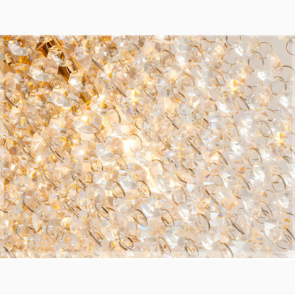 Aci Catena | Modern Square LED Ceiling Chandelier, Gold, L31.5xw31.5", Warm Light, DimmableBy Miron Demid LLC
