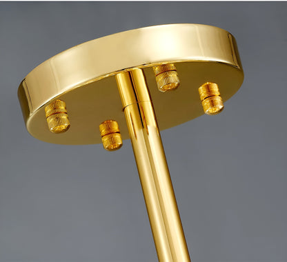 Zuccarello | Abstract Design Gold Glass Hanging Chandelier, 39.4'', 1 StyleBy Miron Demid LLC
