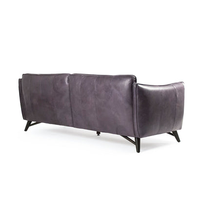 83.5" Genuine Full Grain Italian Leather Square Arm Sofa