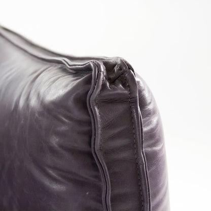 83.5" Genuine Full Grain Italian Leather Square Arm Sofa
