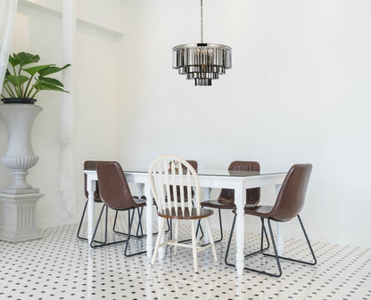 Elegant Lighting 1201D32-SS/RC Sydney 17 Light 32"W Crystal - Polished NickelBy Elegant Furniture & Lighting