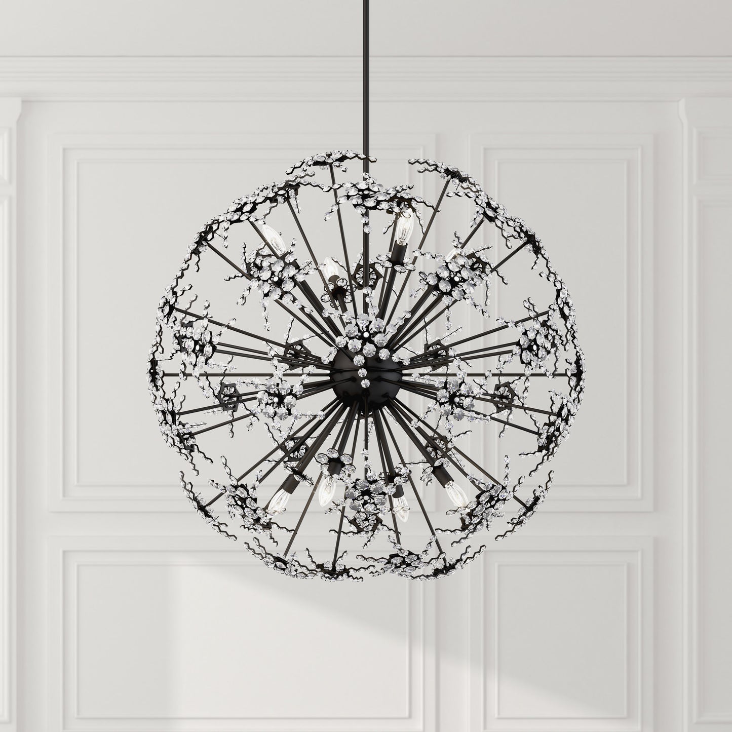 Schonbek Dn1036N-51H 8 Light Crystal Pendant, BlackBy Schonbek
