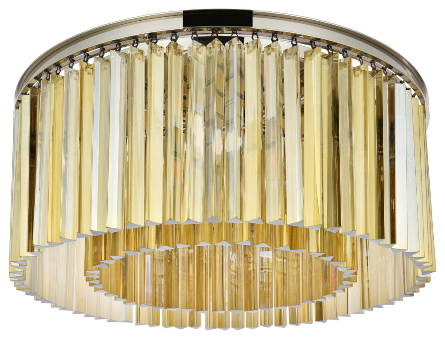 Elegant Lighting 1208F31-GT/RC Sydney 8 Light 32"W Flush Mount - Matte BlackBy Elegant Furniture & Lighting