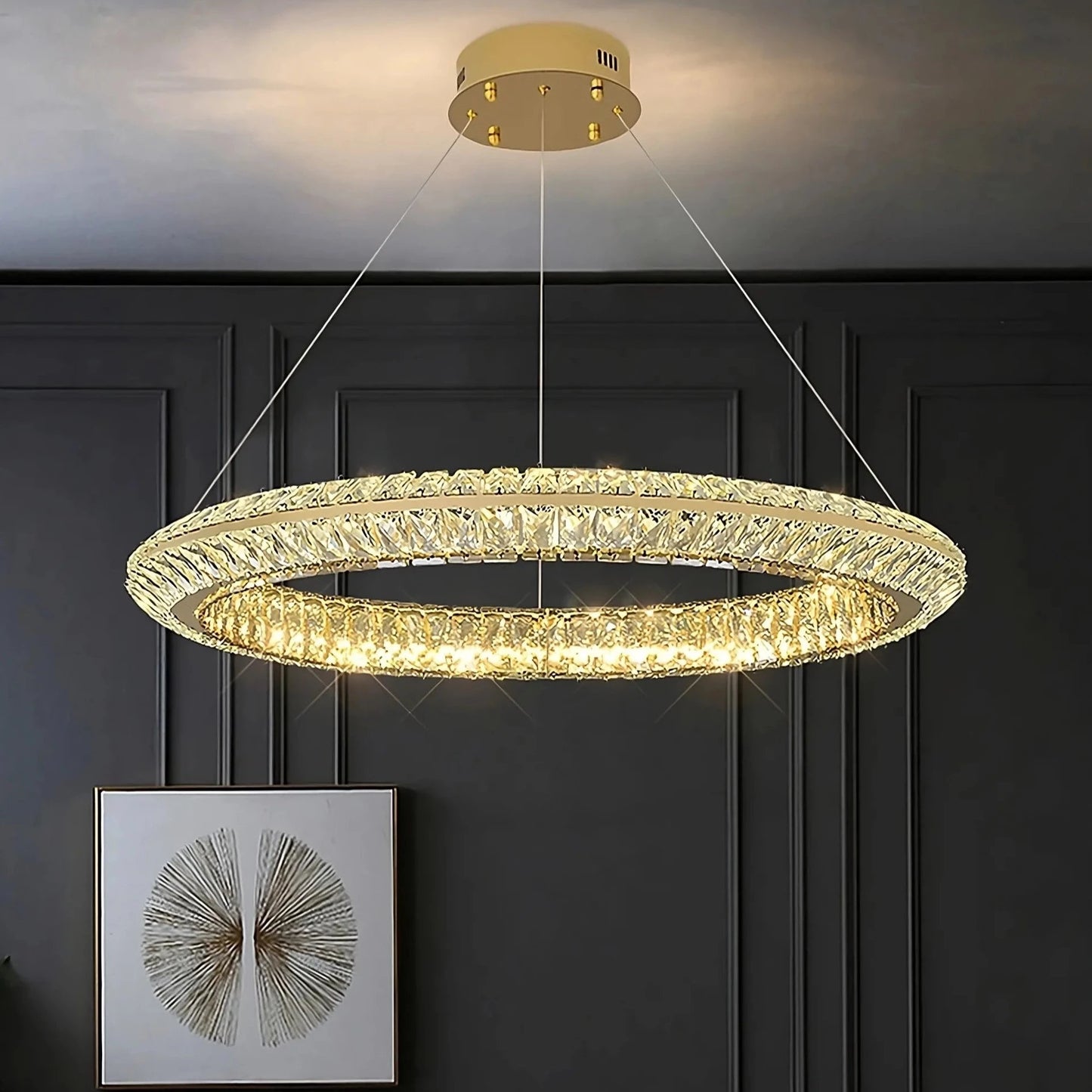 Bacci Crystal Modern Ceiling Light FixtureBy Morsale.com