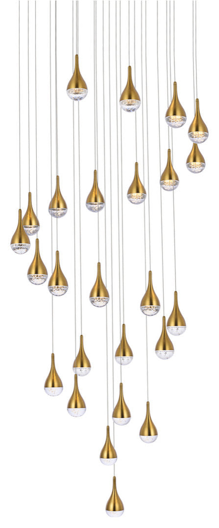 Elegant Lighting Amherst 42" Led Chandelier in Satin GoldBy Elegant Furniture & Lighting