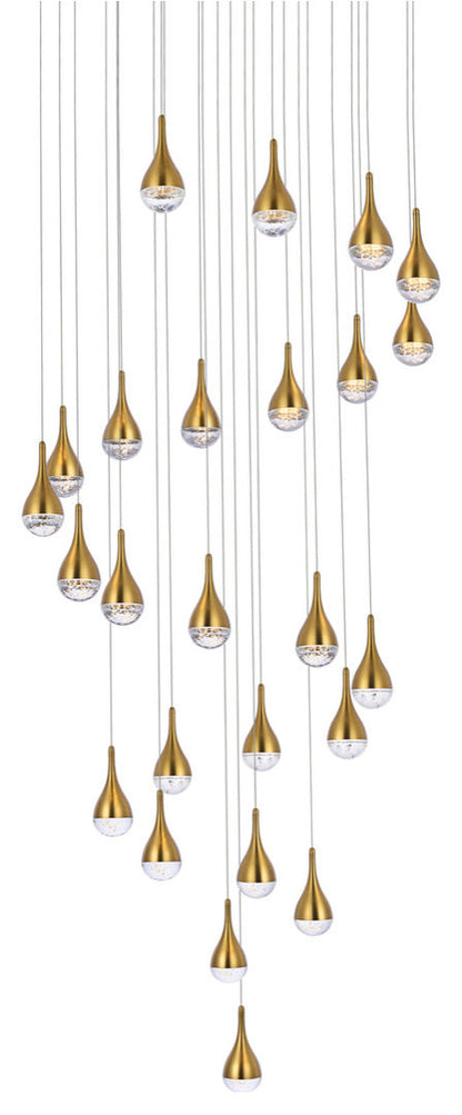 Elegant Lighting Amherst 42" Led Chandelier in Satin GoldBy Elegant Furniture & Lighting