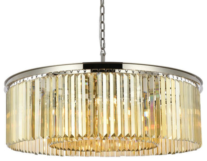 Elegant Sydney 10-Light Polished Nickel Chandelier Golden TeakBy Elegant Furniture & Lighting