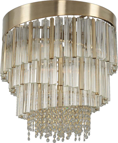 Espirali Convertible Pendant, Semi Flush Mount, Brushed Champagne Gold, 20By KALCO LIGHTING