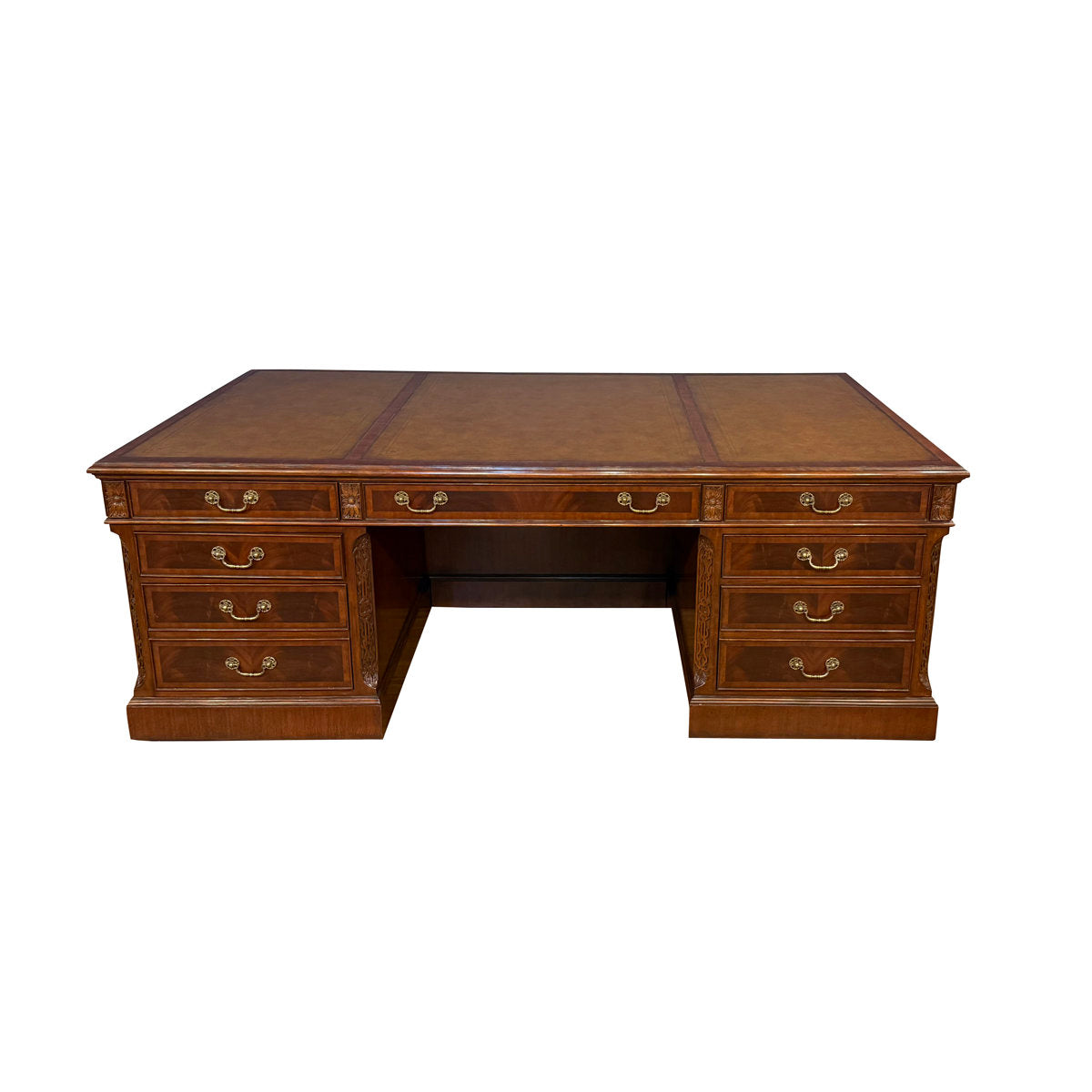 84鈥?Large Mahogany Executive Desk