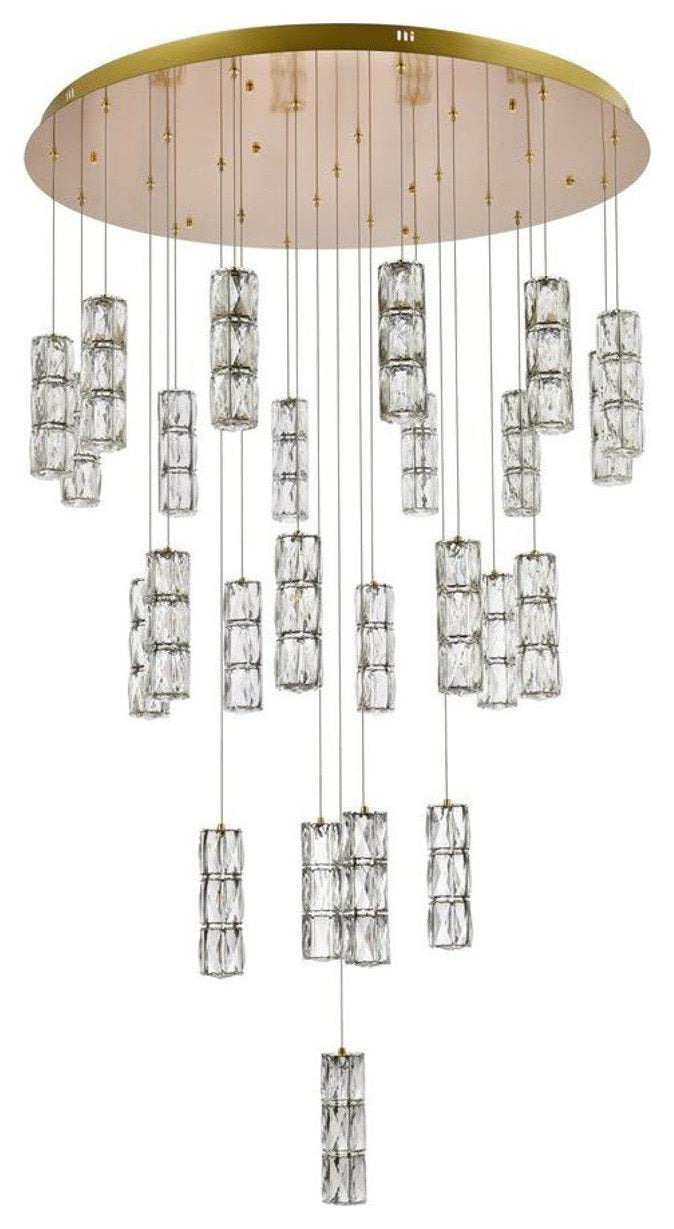 Polaris 25 Light Chandelier, GoldBy Elegant Furniture & Lighting