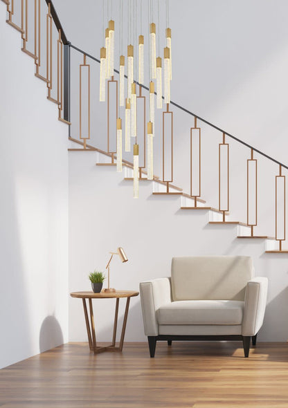 Elegant Lighting 2067G36 Weston 16 Light 36"W LED Crystal Multi - ChromeBy Elegant Furniture & Lighting