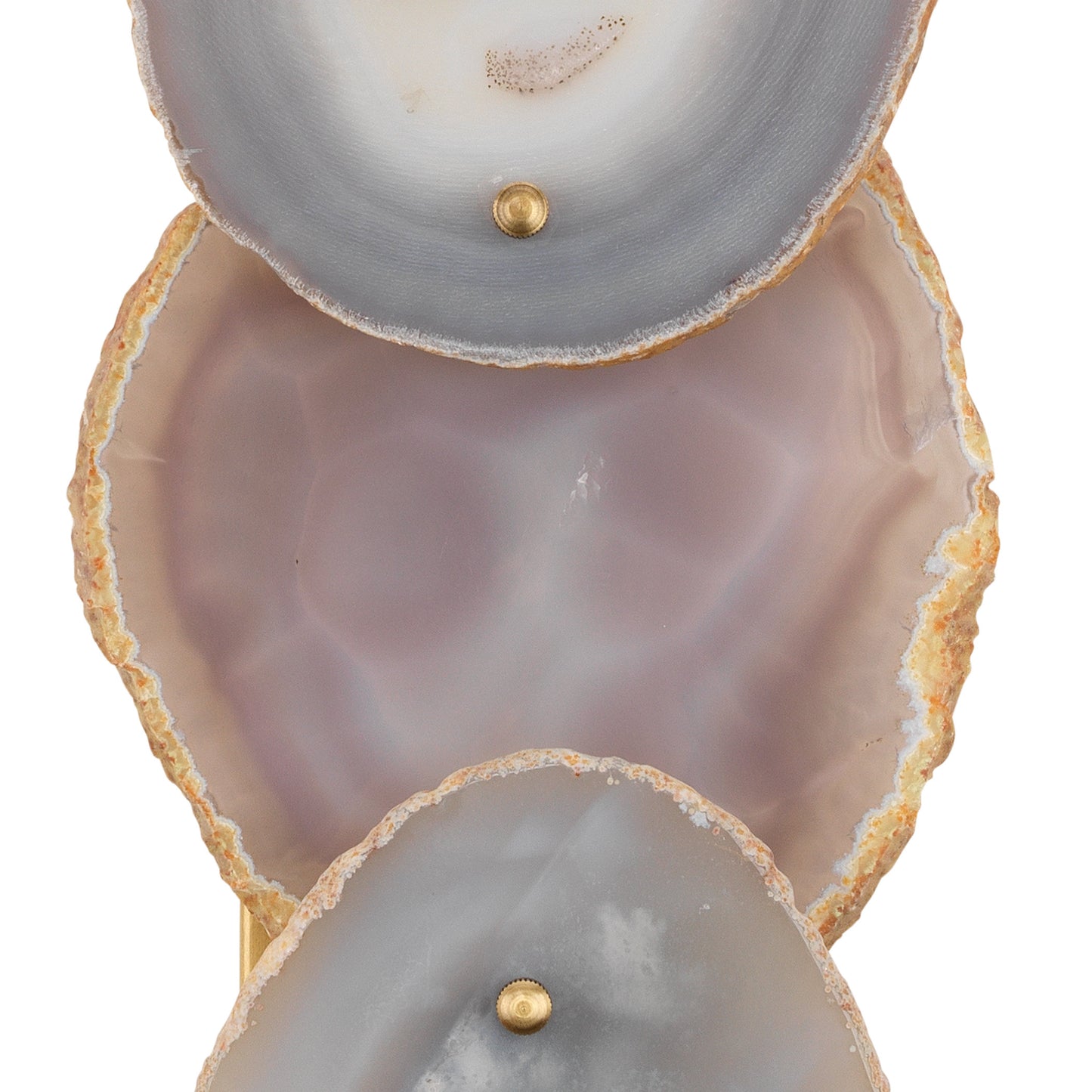 Gorgeous Natural Agate Slice Wall Sconce 26" Tall Lavender White Geode StoneBy My Swanky Home