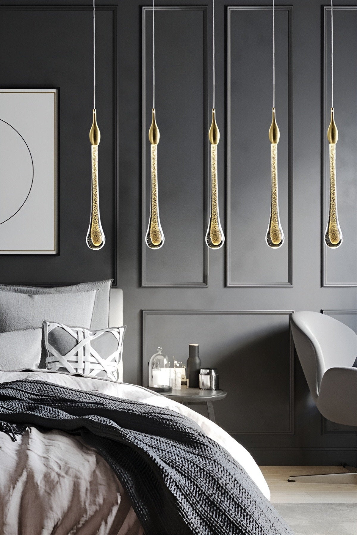 Castagniers | Staircase Gold Crystal Chandelier, 18 Lights (2)By Miron Demid LLC