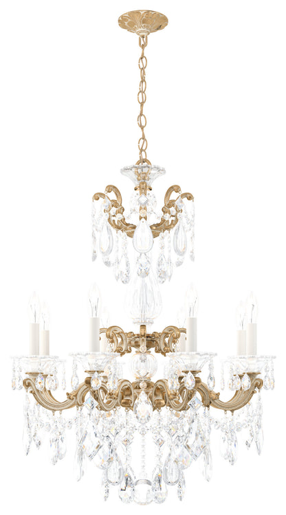 Schonbek 5007-27S 8 Light Crystal Chandelier, Parchment GoldBy Schonbek
