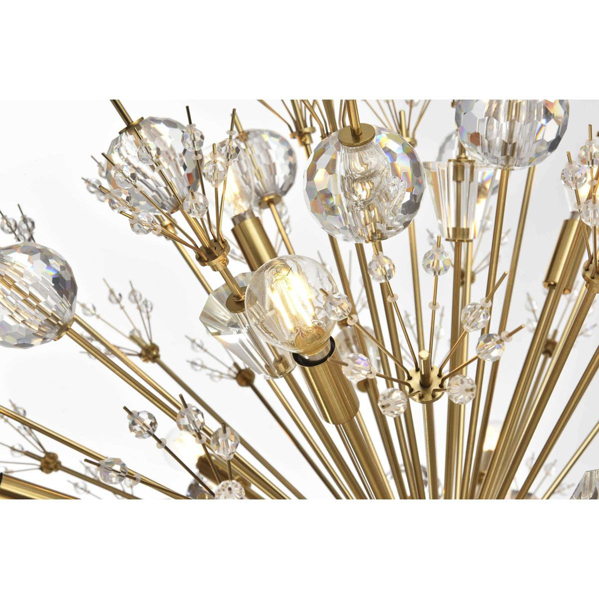 Vera 18 Light Pendant, Satin GoldBy Elegant Furniture & Lighting