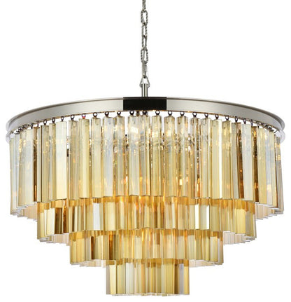 Urban Classic 1201D32PN-GT/RC 17 light polished nickel Chandelier Golden TeakBy URBAN CLASSIC