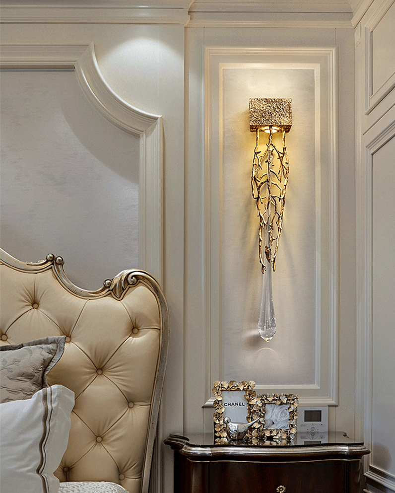 Jumilla | Creative LED Crystal Copper Wall Lamp, Copper, Warm LightBy Miron Demid LLC