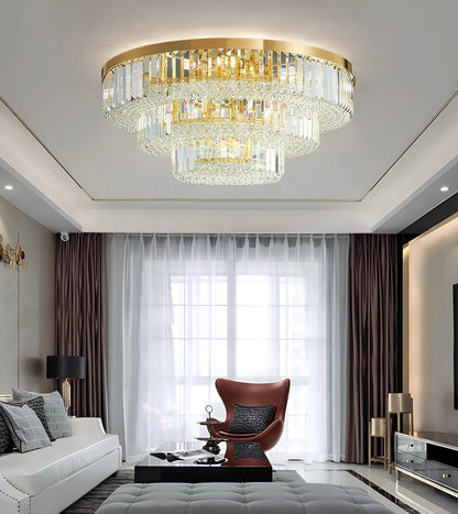 Affi | Contemporary crystal ceiling chandelier, 31.5"By Miron Demid LLC