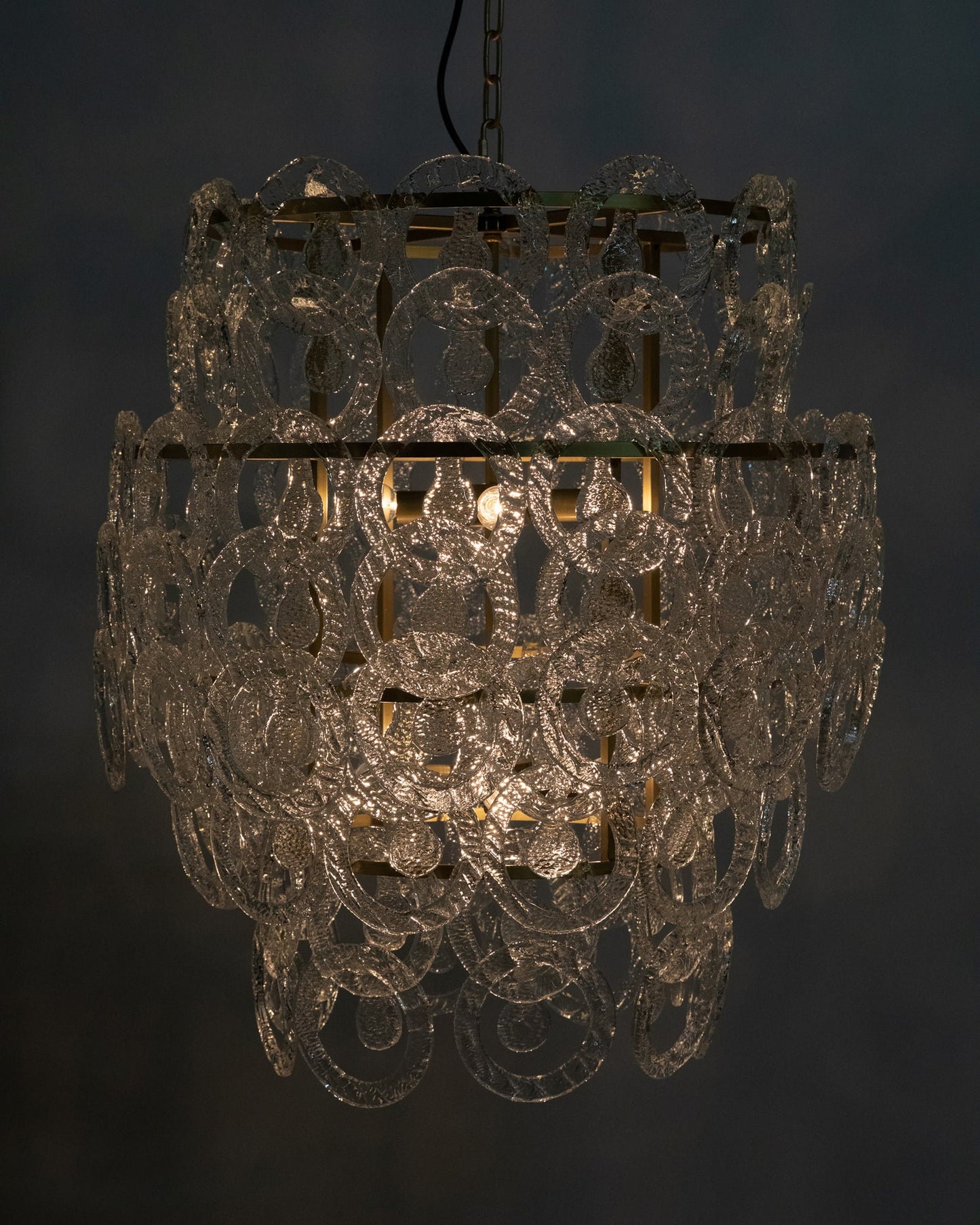 Quebec Chandelier, Metal with Brass FinishBy Noir