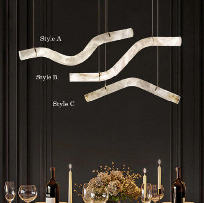 Alabaster Infinity Pendant Lamps, Style ABy Akari Lanterns