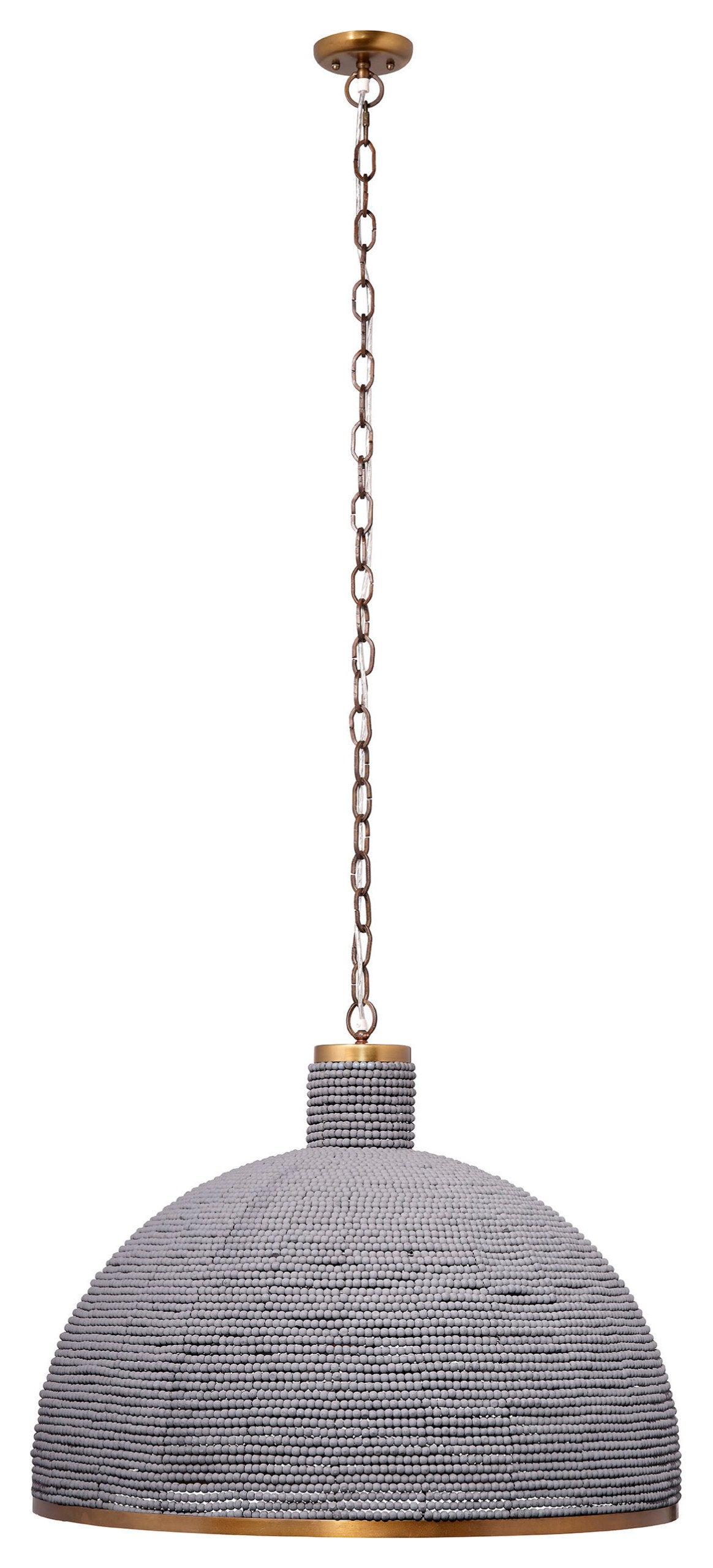 Big Sur 1-Light Beaded Slate Blue ChandelierBy Jamie Young Company