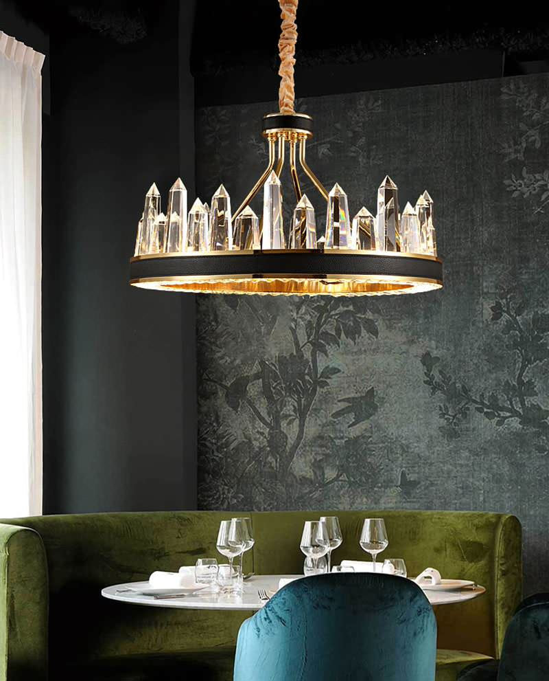 Finest K9 Crystal Modern Ring Chandelier By Morsale, Diameter 32"By MORSALE