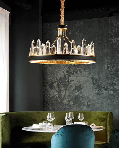 Finest K9 Crystal Modern Ring Chandelier By Morsale, Diameter 32"By MORSALE
