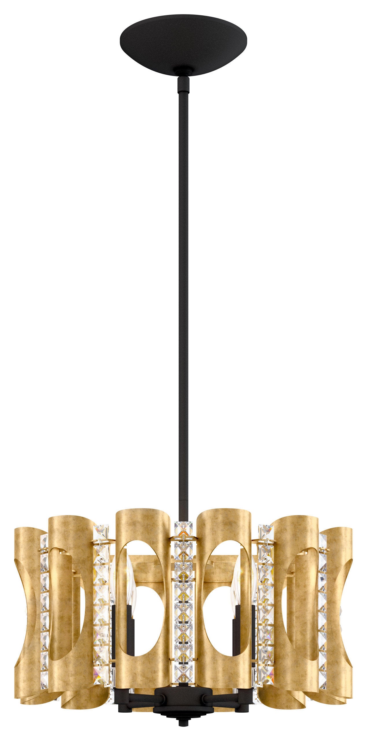 Schonbek Mr1004N-22H 4 Light Crystal Pendant, Heirloom GoldBy Schonbek