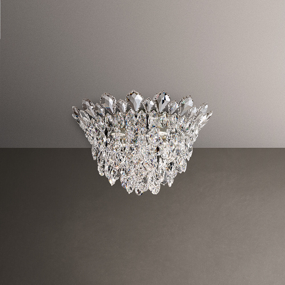 Schonbek Tr1201N-401H 4 Light Crystal Semi-Flush, Polished Stainless SteelBy Schonbek
