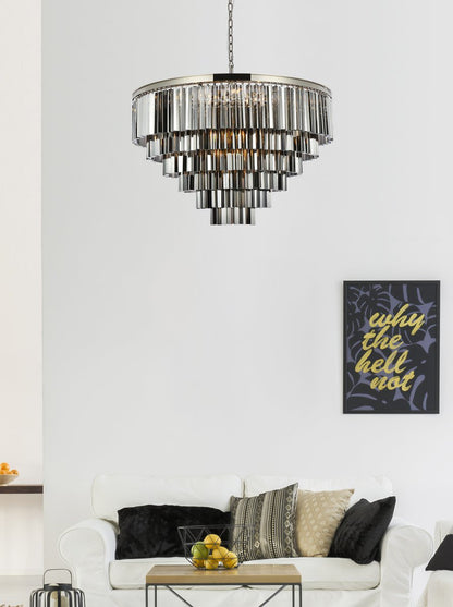 Urban Classic 1201D44PN-SS/RC 33 light polished nickel Chandelier Silver ShadeBy URBAN CLASSIC