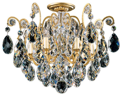 Renaissance 6-Light Close to Ceiling in Heirloom Gold, Clear Heritage CrystalBy Schonbek