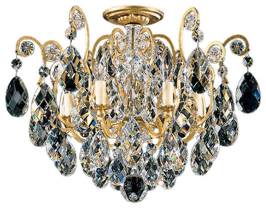 Renaissance 6-Light Close to Ceiling in Heirloom Gold, Clear Heritage CrystalBy Schonbek