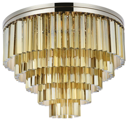 Elegant Lighting 1201F32-GT/RC Sydney 17 Light 32"W Flush Mount - PolishedBy Elegant Furniture & Lighting