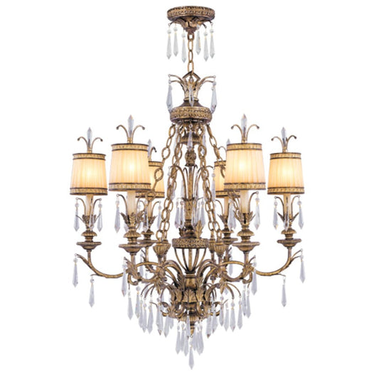 Livex Lighting La Bella 6 Light 1 Tier Chandelier with Crystal Accents