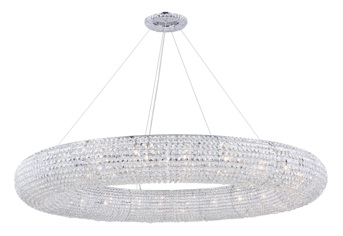Elegant Lighting 2114G71/RC Paris 30 Light 71"W Crystal Ring - ChromeBy Elegant Furniture & Lighting