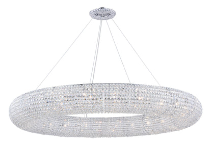 Elegant Lighting 2114G71/RC Paris 30 Light 71"W Crystal Ring - ChromeBy Elegant Furniture & Lighting