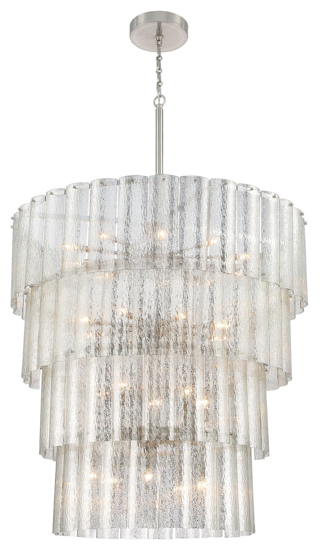 Craftmade 48628 Museo 4 Light 48"W Waterfall Chandelier - Brushed PolishedBy Craftmade