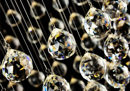 Revest-les-Roches | Meteor Star Crystal Spiral Ceiling Chandelier, 31.5"By Miron Demid LLC
