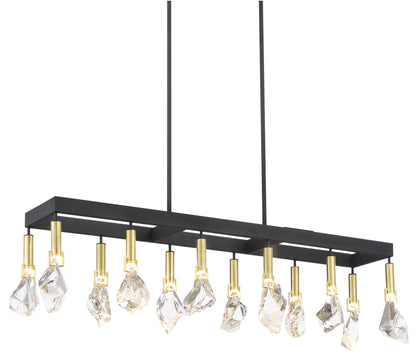 Metropolitan N7866 Rare Elements 12 Light 44"W LED Linear - Sand Coal / VintageBy Minka Aire