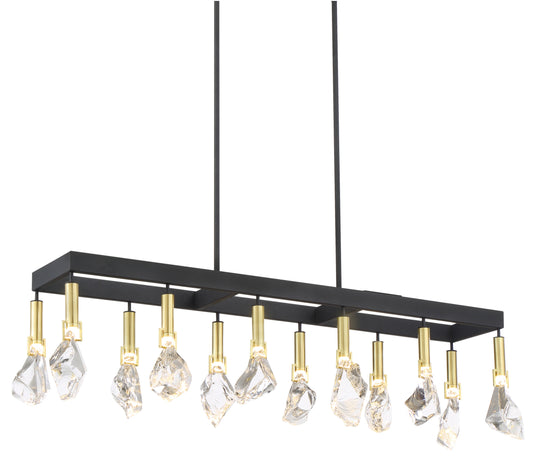 Metropolitan N7866 Rare Elements 12 Light 44"W LED Linear - Sand Coal / VintageBy Minka Aire