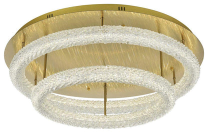 Bowen 2 Light Flush Mount, Satin GoldBy Elegant Furniture & Lighting