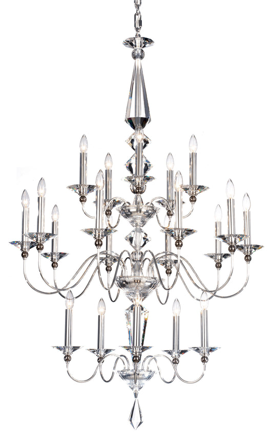 Jasme 20 Light Chandelier Silver Clear Optic CrystalBy Schonbek