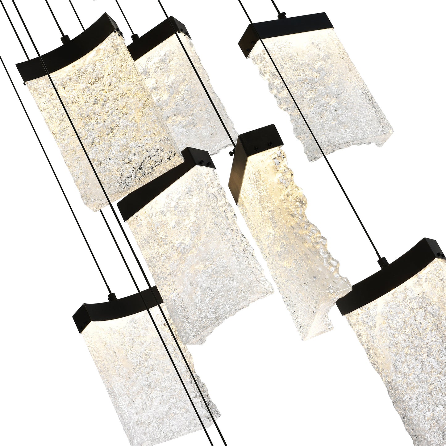 CWI LIGHTING 1587P36-33-101 Lava Integrated LED Black ChandelierBy CWI Lighting