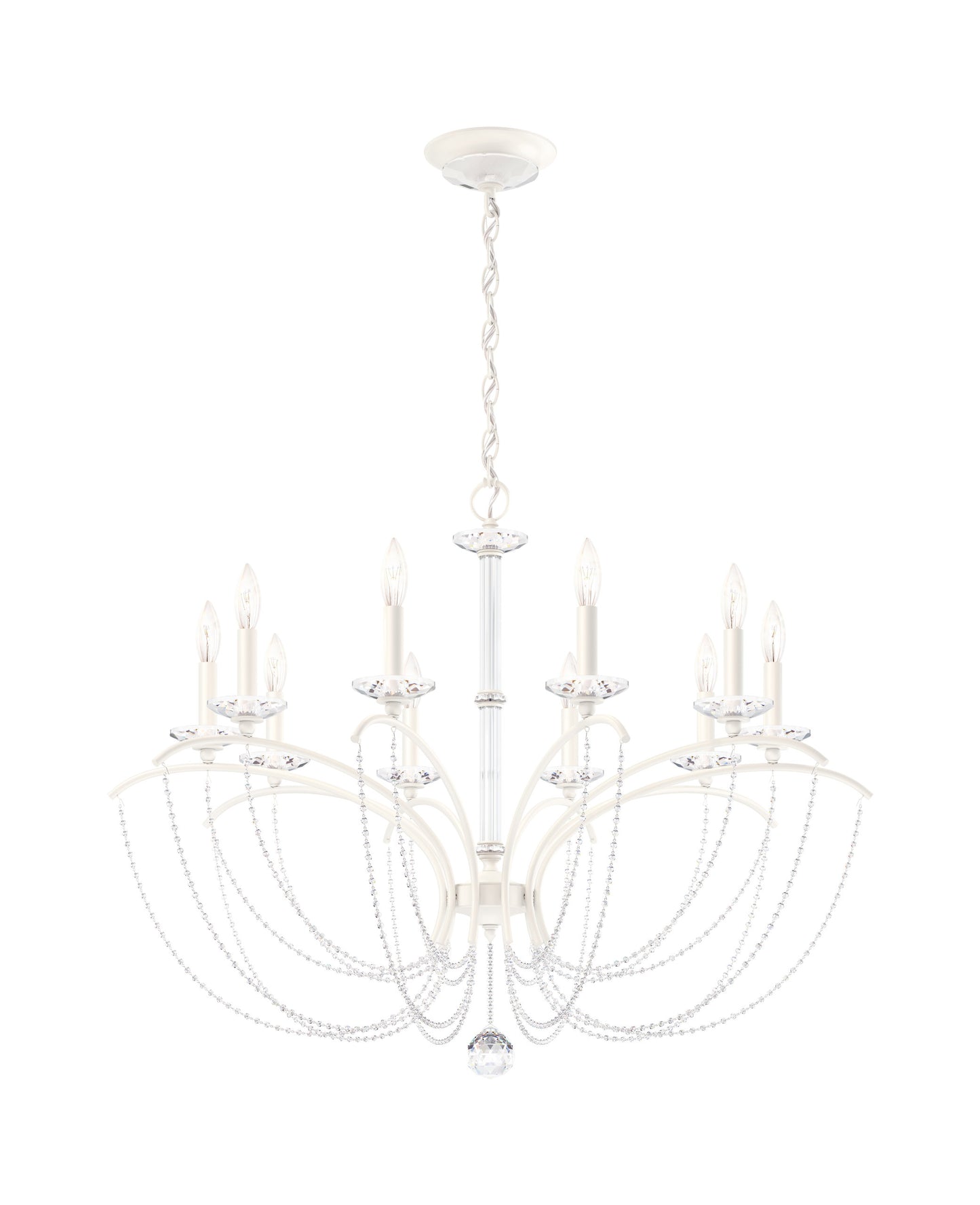 Schonbek Bc7110N-06H 10 Light Crystal Chandelier, WhiteBy Schonbek