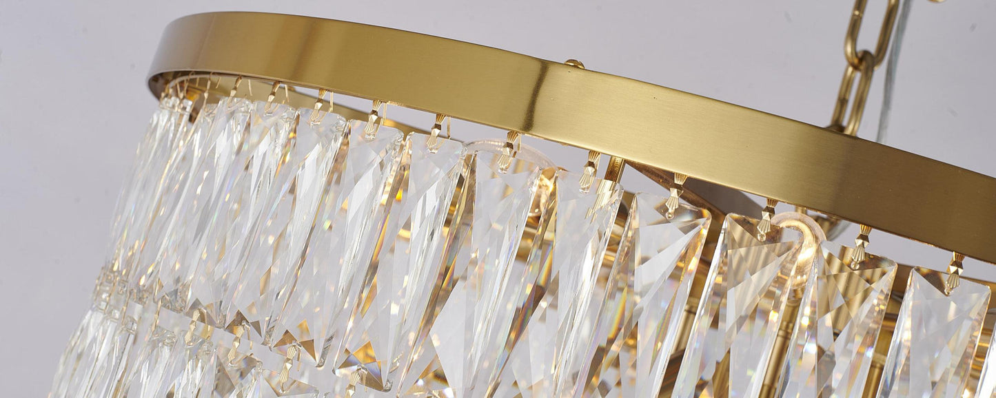 32"D 39-Light Gold Crystal ChandelierBy Design Living