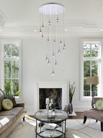 Elegant Lighting Amherst 36" Led Chandelier in ChromeBy Elegant Furniture & Lighting