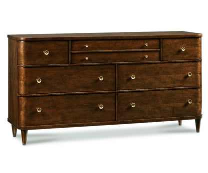 8 Drawer 69" W Solid Wood Double Dresser