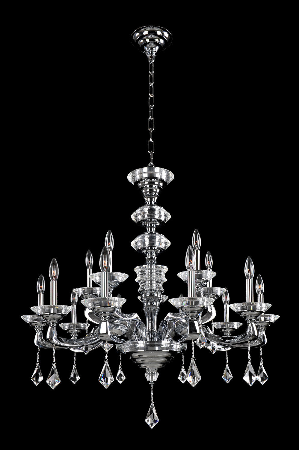 Cosimo 37x35.5" 15-Light Modern Classic-Contemporary Chandelier by AllegriBy Allegri Crystal by Kalco Lighting