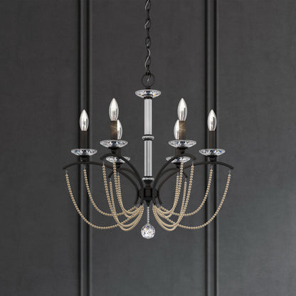 Schonbek Bc7106N-51Pbz 6 Light Crystal Chandelier, Black MatteBy Schonbek