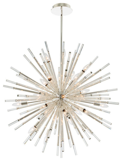 Sprazzo 36x48" 28-Light Contemporary Large Pendants, SilverBy Allegri Crystal by Kalco Lighting